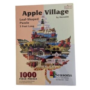 50% OFF if Bundled / Unopened 1997 Spilsbury Apple Village Leaf-Shaped 1000 pc